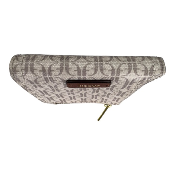 EUC Fossil Women's Bifold Wallet Tan Brown Taupe Snap Closure - Picture 15 of 15